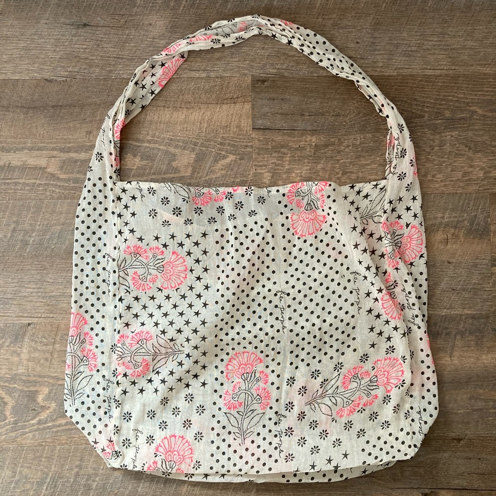 Free People | Mixed Print Cotton Muslin Reusable Shoulder Tote Bag